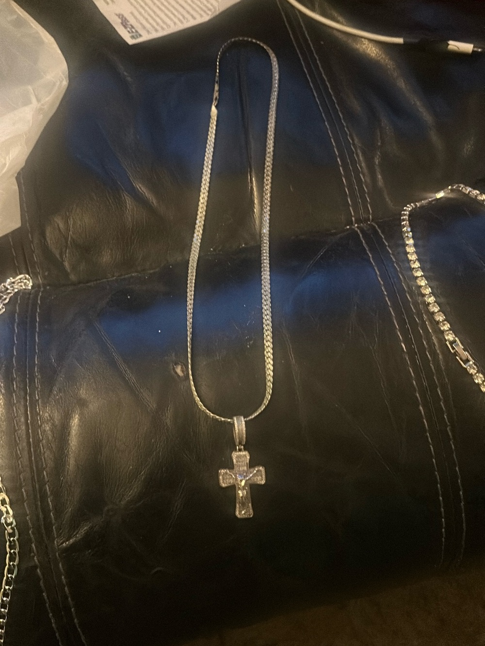 Sterling Silver Cross Pendant Necklace - Silver